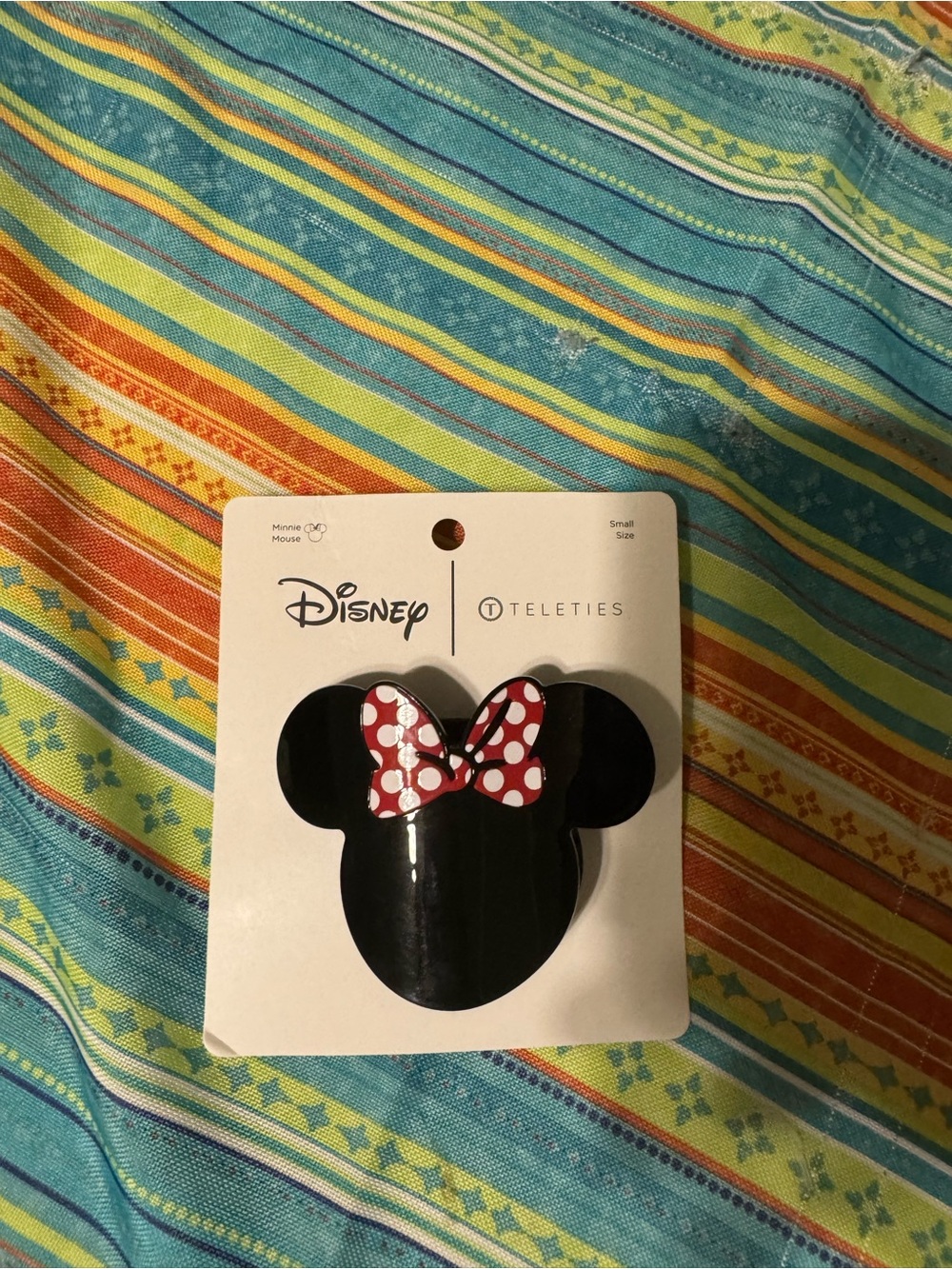 Disney Minnie Mouse Black Hair Clip with Red and White Polka Dot Bow